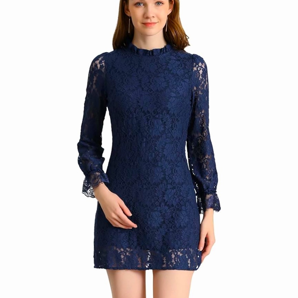 Blue Lacey mini dress